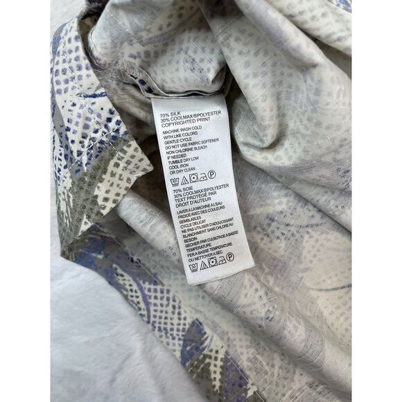 Tommy Bahama IslandZone Palm Exposure Camp Shirt Mens (L) Silk Blend Hawaiin - Picture 6 of 7